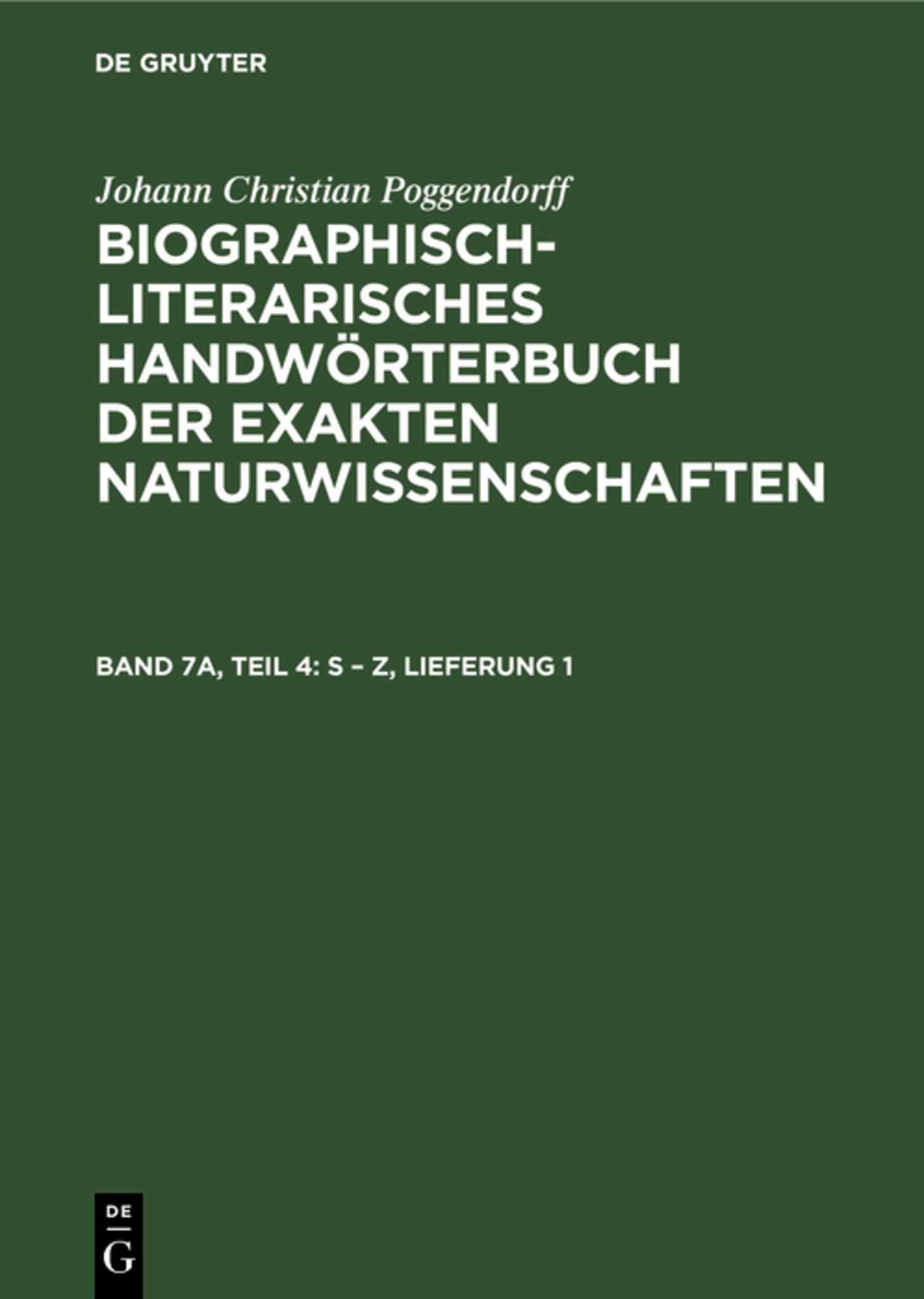 S – Z, Lieferung 1